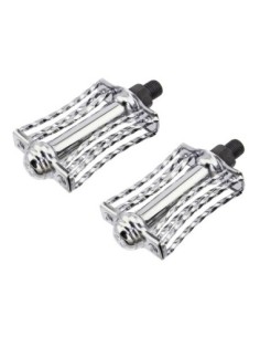 Double Square Twisted Butterfly Pedals 1/2 Chrome.